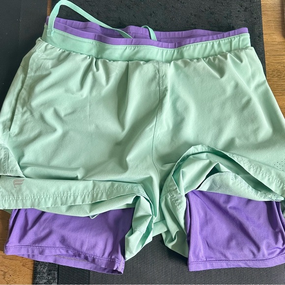 Fabletics Mint and Lavender Athletic Shorts - Picture 6 of 6